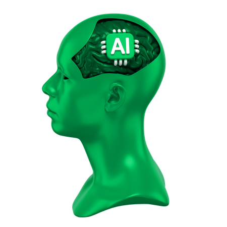 Ai Brain  3D Icon