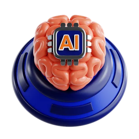 AI Brain  3D Icon