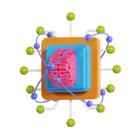 Ai Brain  3D Icon