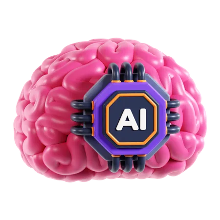 Ai Brain  3D Icon