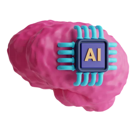 Ai Brain  3D Icon