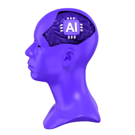 Ai Brain  3D Icon