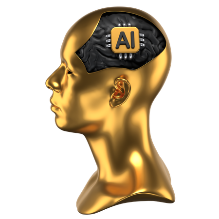 Ai Brain  3D Icon