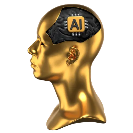 Ai Brain  3D Icon