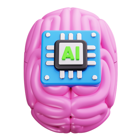 AI Brain  3D Icon