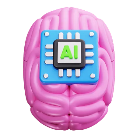 AI Brain  3D Icon