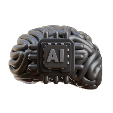 AI Brain  3D Icon