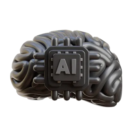 AI Brain  3D Icon