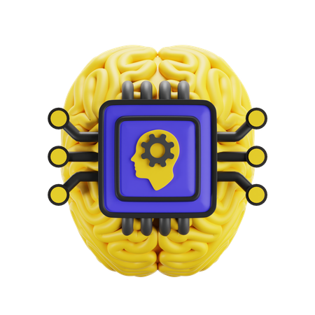 Ai Brain  3D Icon