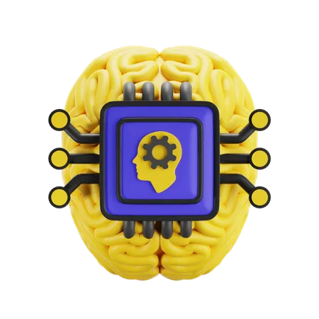 Ai Brain  3D Icon