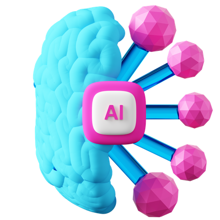 Ai Brain  3D Icon