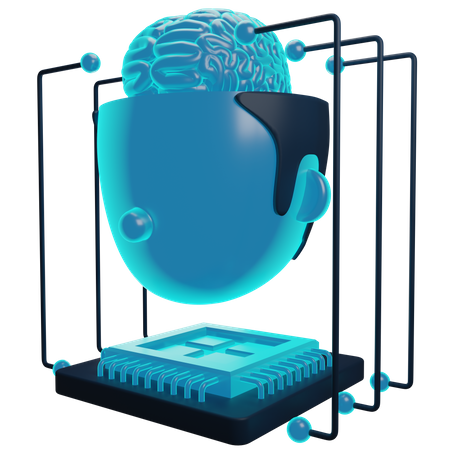 Ai Brain  3D Icon