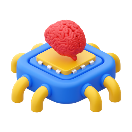 Ai Brain  3D Icon