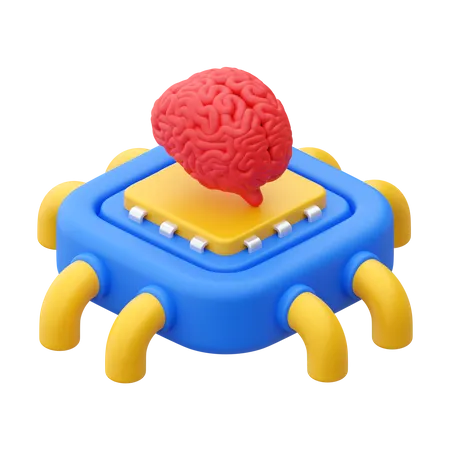 Ai Brain  3D Icon