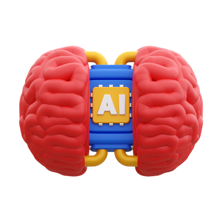 Ai Brain  3D Icon