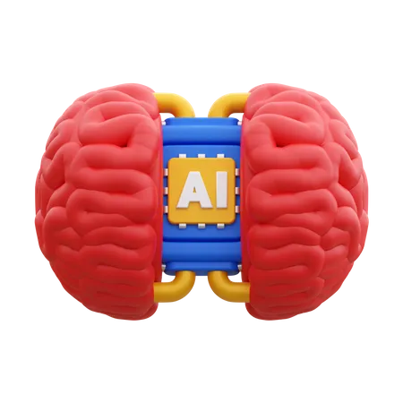 Ai Brain  3D Icon