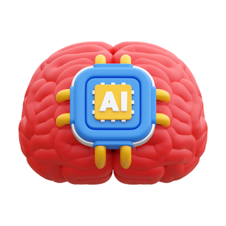 Ai Brain  3D Icon