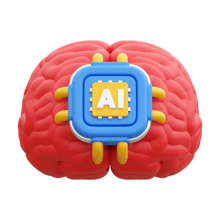 Ai Brain  3D Icon