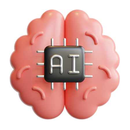 Ai Brain  3D Icon