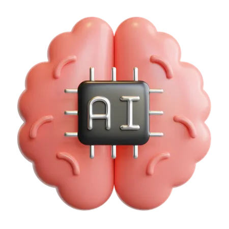 Ai Brain  3D Icon