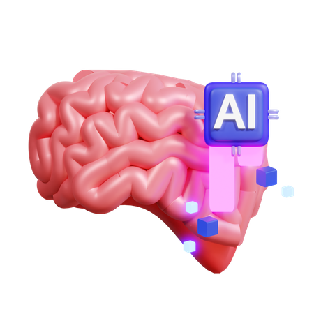 Ai Brain  3D Icon