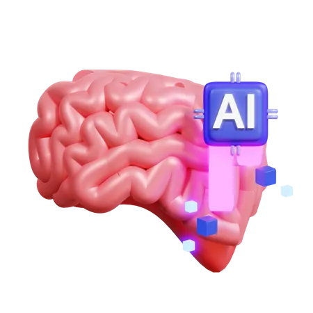 Ai Brain  3D Icon