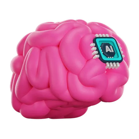 Ai Brain  3D Icon