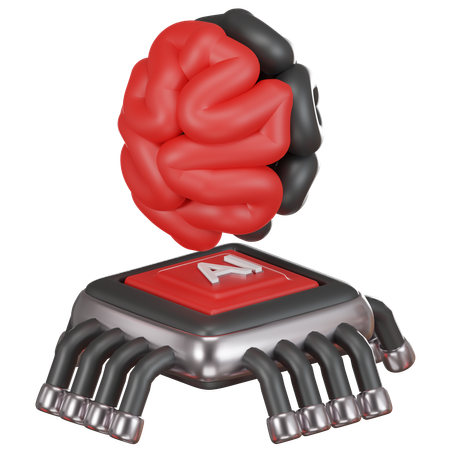 Ai Brain  3D Icon