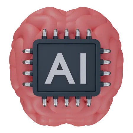 Ai Brain  3D Icon