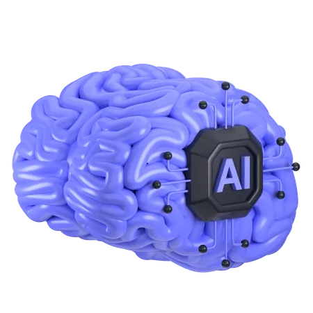 Ai Brain  3D Icon