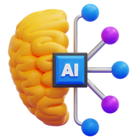 Ai Brain  3D Icon