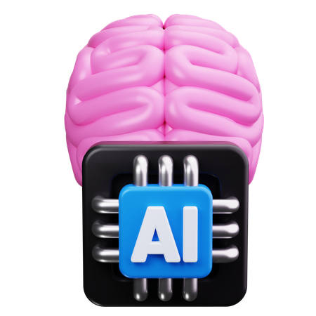 Ai Brain  3D Icon