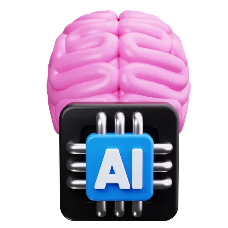 Ai Brain  3D Icon