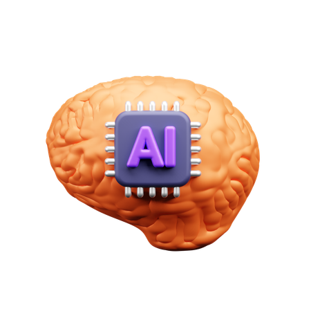 AI Brain  3D Icon