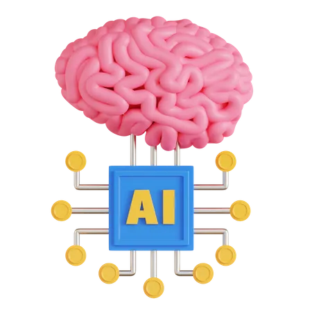 Ai Brain  3D Icon