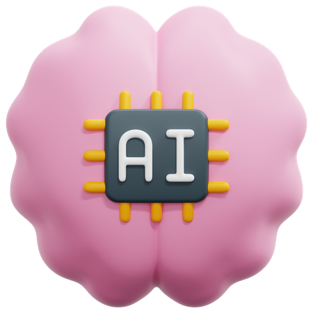 Ai Brain  3D Icon