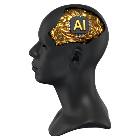 Ai Brain  3D Icon