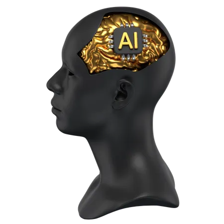 Ai Brain  3D Icon