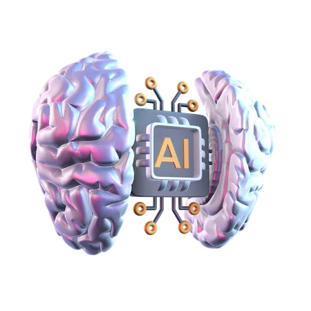 Ai Brain  3D Icon