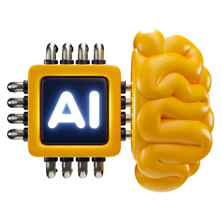 Ai Brain  3D Icon