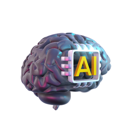 Ai Brain  3D Icon