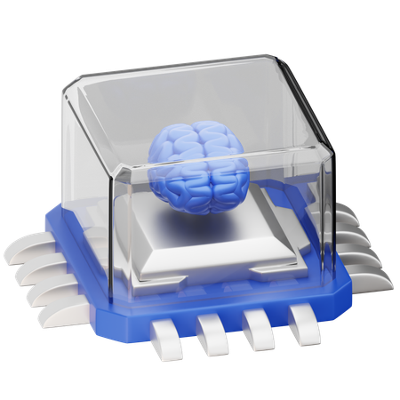 AI Brain  3D Icon