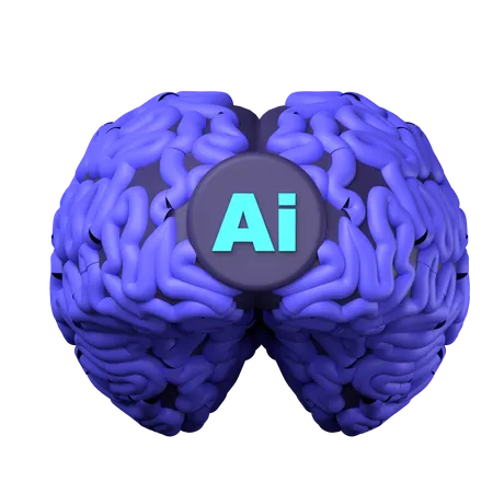 Ai Brain  3D Icon