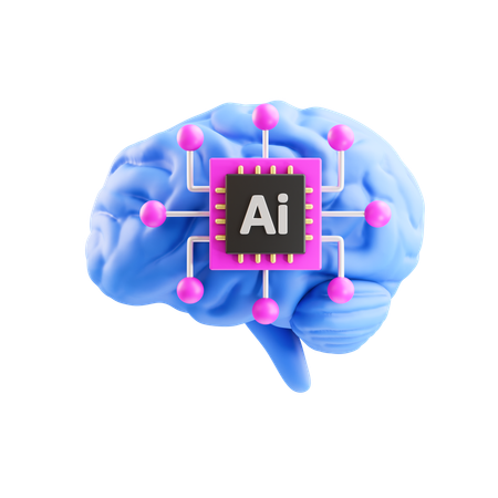 Ai Brain  3D Icon