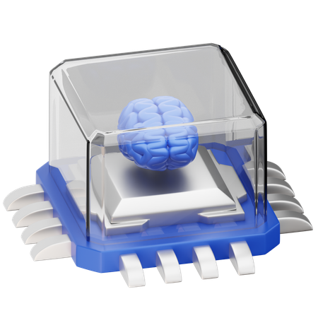 AI Brain  3D Icon