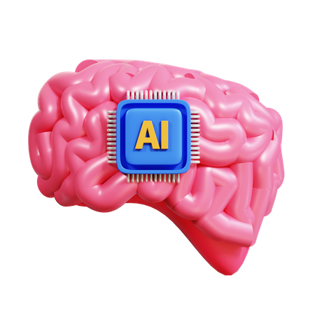 Ai Brain  3D Icon