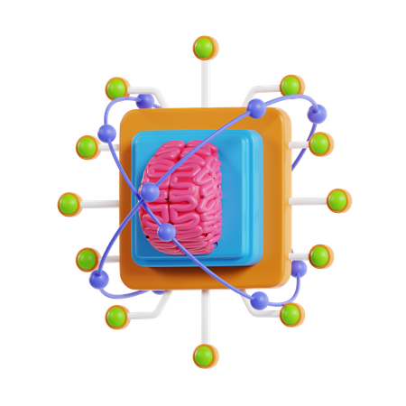Ai Brain  3D Icon
