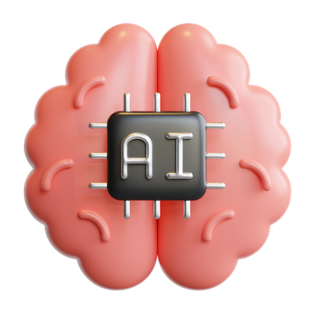 Ai Brain  3D Icon