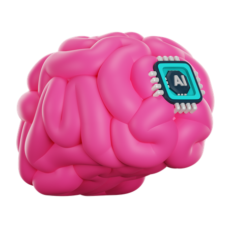 Ai Brain  3D Icon