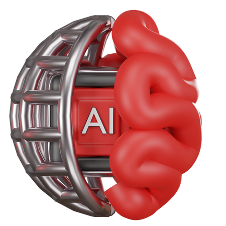 Ai Brain  3D Icon